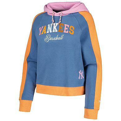 Women's New Era Light Blue New York Yankees Fashion Color Pop Pullover Hoodie