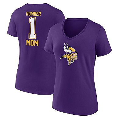 Women's Fanatics Branded Purple Minnesota Vikings Mother's Day V-Neck T-Shirt