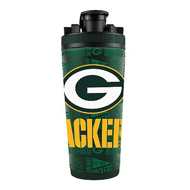 WinCraft Green Bay Packers 26oz. 4D Stainless Steel Ice Shaker Bottle
