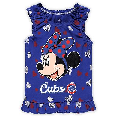 Infant Chicago Cubs Minnie's Bow Tank Top & Cover 2-Pack Set