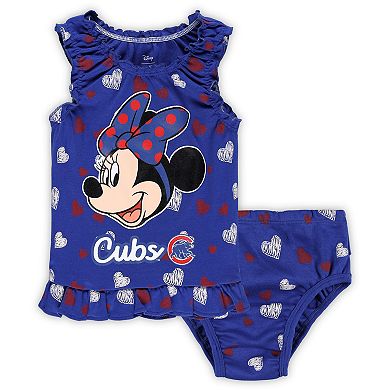 Infant Chicago Cubs Minnie's Bow Tank Top & Cover 2-Pack Set