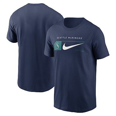 Men's Nike Navy Seattle Mariners Team Swoosh Lockup T-Shirt