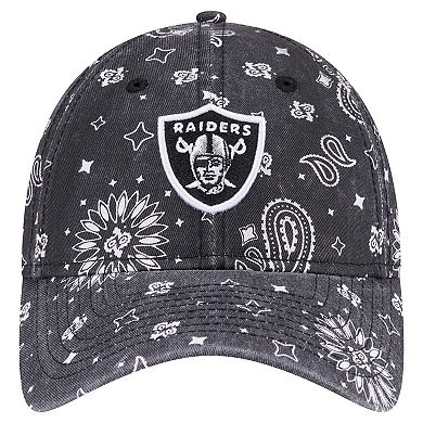 Women's New Era Black Las Vegas Raiders Paisley 9TWENTY Adjustable Hat