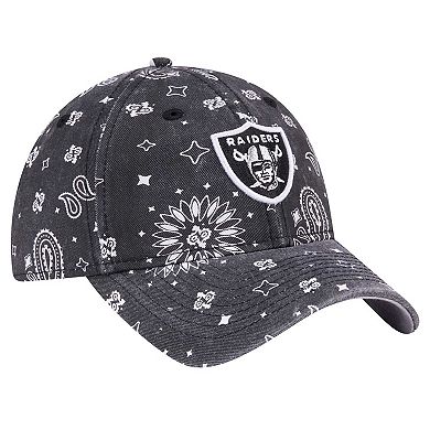 Women's New Era Black Las Vegas Raiders Paisley 9TWENTY Adjustable Hat