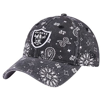 Women's New Era Black Las Vegas Raiders Paisley 9TWENTY Adjustable Hat