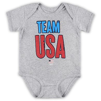Infant Heather Gray Team USA Size Up Bodysuit