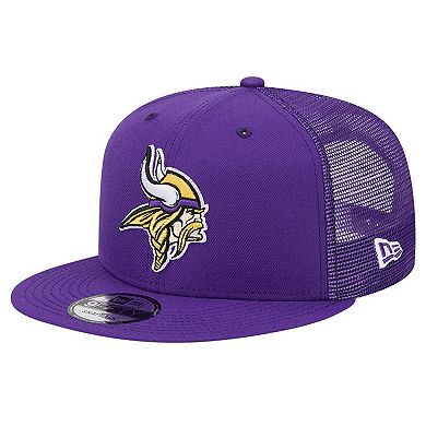 Men's New Era Purple Minnesota Vikings Main Trucker 9FIFTY Snapback Hat