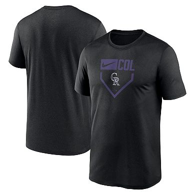 Men's Nike Black Colorado Rockies Home Plate Icon Legend Performance T-Shirt