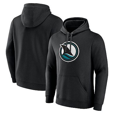 Men's Fanatics Branded Black San Jose Sharks Alternate Logo Pullover Hoodie