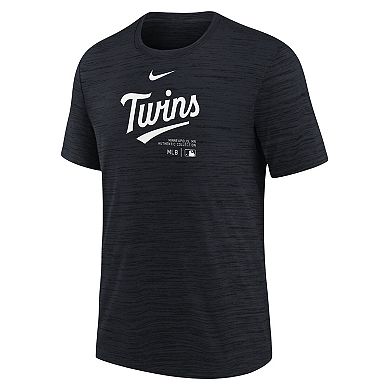 Youth Nike Navy Minnesota Twins Authentic Collection Practice Performance T-Shirt