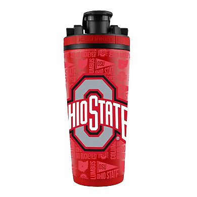 WinCraft Ohio State Buckeyes 26oz. 4D Stainless Steel Ice Shaker Bottle