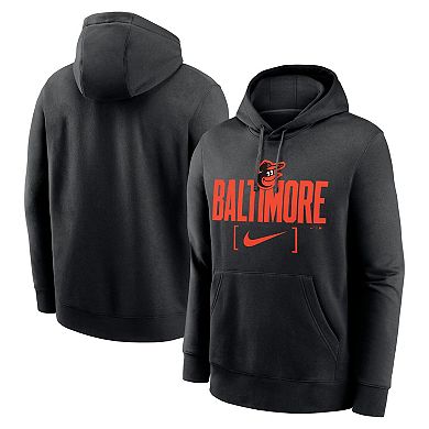 Men's Nike Black Baltimore Orioles Club Slack Pullover Hoodie