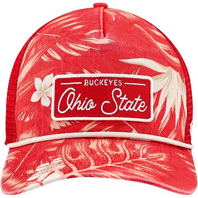 Men's '47 Scarlet Ohio State Buckeyes Tropicalia Hitch Adjustable Hat
