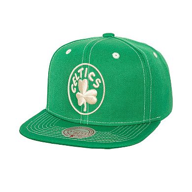 Men's Mitchell & Ness Kelly Green Boston Celtics Energy Contrast Snapback Hat