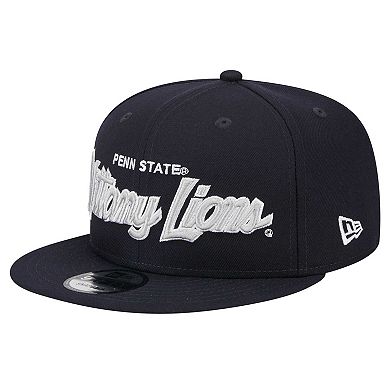 Men's New Era Navy Penn State Nittany Lions Team Script 9FIFTY Snapback Hat