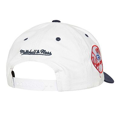 Men's Mitchell & Ness White New York Yankees Cooperstown Collection Tail Sweep Pro Snapback Hat