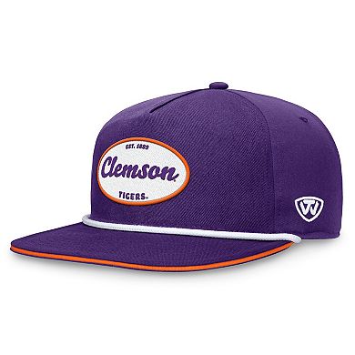 Men's Top of the World Purple Clemson Tigers Iron Golfer Adjustable Hat