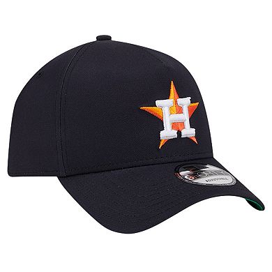 Men's New Era Navy Houston Astros Team Color A-Frame 9FORTY Adjustable Hat