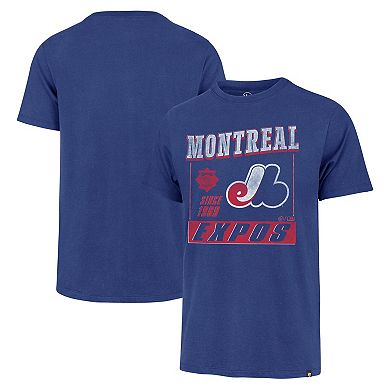 Men's '47 Blue Montreal Expos Cooperstown Collection Outlast Franklin T-Shirt