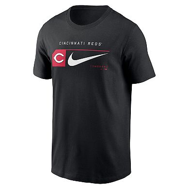 Men's Nike Black Cincinnati Reds Team Swoosh Lockup T-Shirt