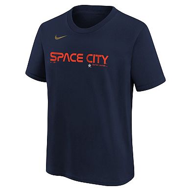 Youth Nike Yordan Alvarez Navy Houston Astros Fuse City Connect Name & Number T-Shirt