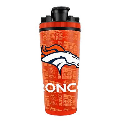 WinCraft Denver Broncos 26oz. 4D Stainless Steel Ice Shaker Bottle