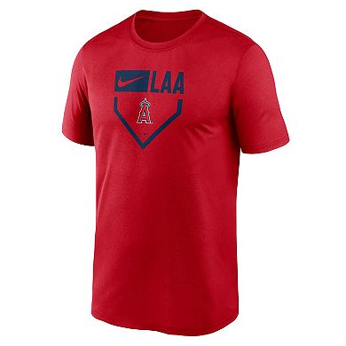 Men's Nike Red Los Angeles Angels Home Plate Icon Legend Performance T-Shirt