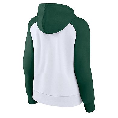 Women's Fanatics Branded White/Green Portland Timbers Instep Pullover Hoodie