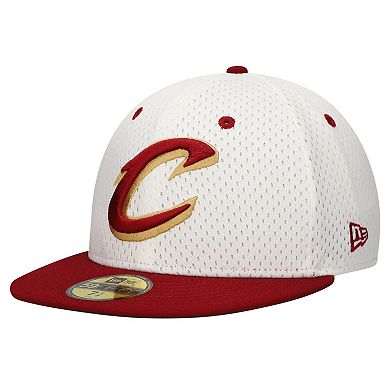 Men's New Era White/Wine Cleveland Cavaliers Throwback 2Tone 59FIFTY Fitted Hat