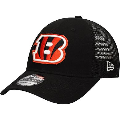 Men's New Era Black Cincinnati Bengals Game Day 9TWENTY Adjustable Trucker Hat