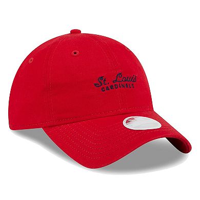 Women's New Era Red St. Louis Cardinals Script 9TWENTY Adjustable Hat