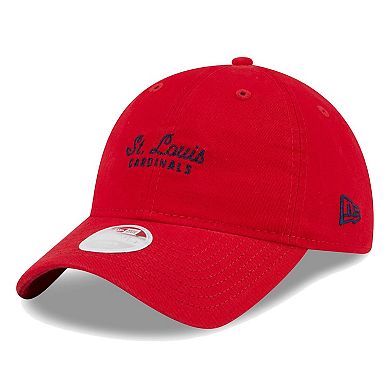 Women's New Era Red St. Louis Cardinals Script 9TWENTY Adjustable Hat