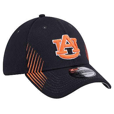 Men's New Era Navy Auburn Tigers Active Slash Sides 39THIRTY Flex Hat