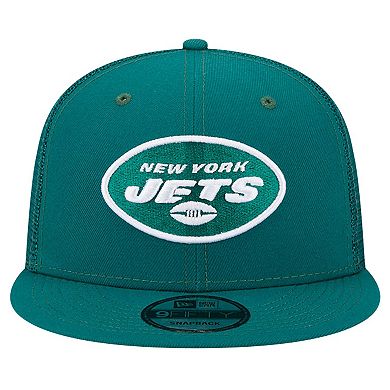 Men's New Era Green New York Jets Main Trucker 9FIFTY Snapback Hat