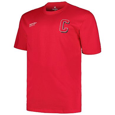 Men's Profile Red Cincinnati Reds Big & Tall Split Zone T-Shirt