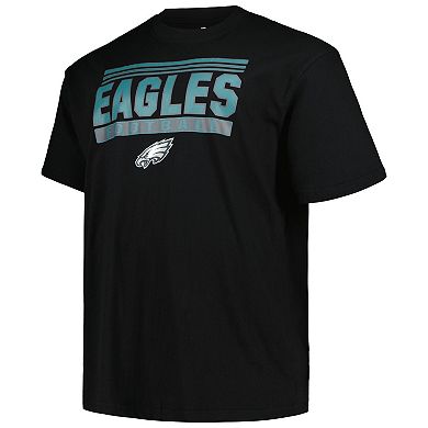 Men's Fanatics Black Philadelphia Eagles Big & Tall Pop T-Shirt