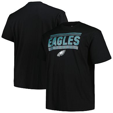 Men's Fanatics Black Philadelphia Eagles Big & Tall Pop T-Shirt