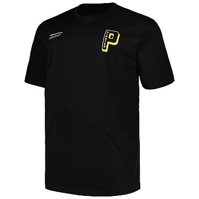 Men's Profile Black Pittsburgh Pirates Big & Tall Split Zone T-Shirt