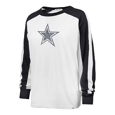Women's '47 White Dallas Cowboys Premier Caribou Long Sleeve T-Shirt