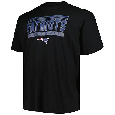 Men's Fanatics Branded Black New England Patriots Big & Tall Pop T-Shirt