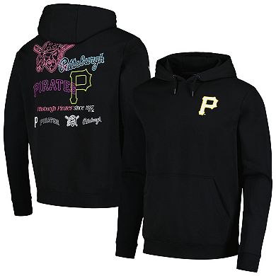 Men's Levelwear Black Pittsburgh Pirates Podium Vintage Pullover Hoodie