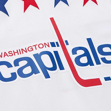 Men's Mitchell & Ness Alexander Ovechkin White Washington Capitals  2012/13 Alternate Captain Blue Line Player Jersey
