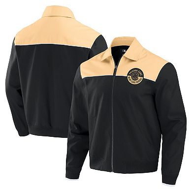 Men's Darius Rucker Collection by Fanatics Black/Tan Chicago Cubs Canvas Bomber Full-Zip Jacket