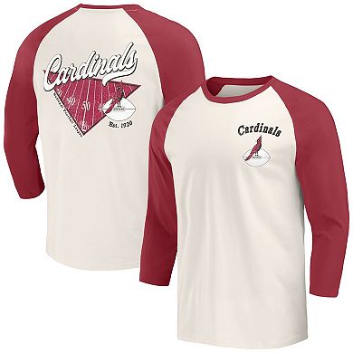 Men's Darius Rucker Collection by Fanatics Cardinal/White Arizona Cardinals Raglan 3/4 Sleeve T-Shirt