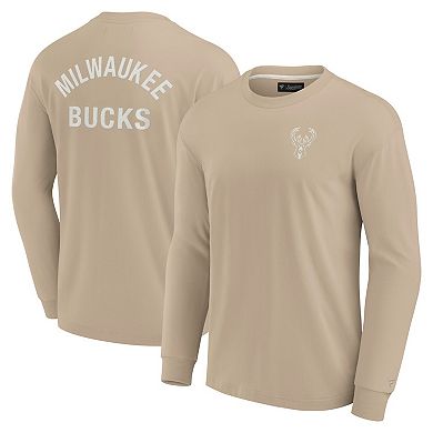 Unisex Fanatics Signature Khaki Milwaukee Bucks Elements Super Soft Long Sleeve T-Shirt