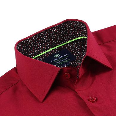 Tom Baine Slim Fit Performance Long Sleeve Solid Button Down
