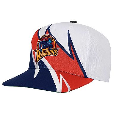 Youth Mitchell & Ness White Golden State Warriors Wave Runner Snapback Hat