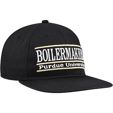 Unisex The Game Black Purdue Boilermakers Retro Bar Snapback Hat