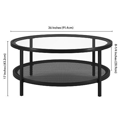 Finley & Sloane Rigan Wide Round Coffee Table