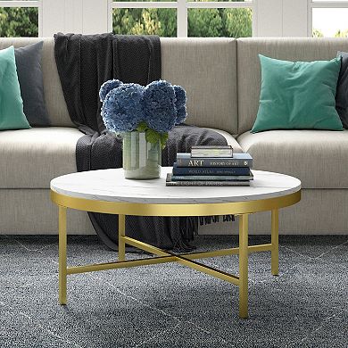 Finley & Sloane Xivil Wide Round Coffee Table